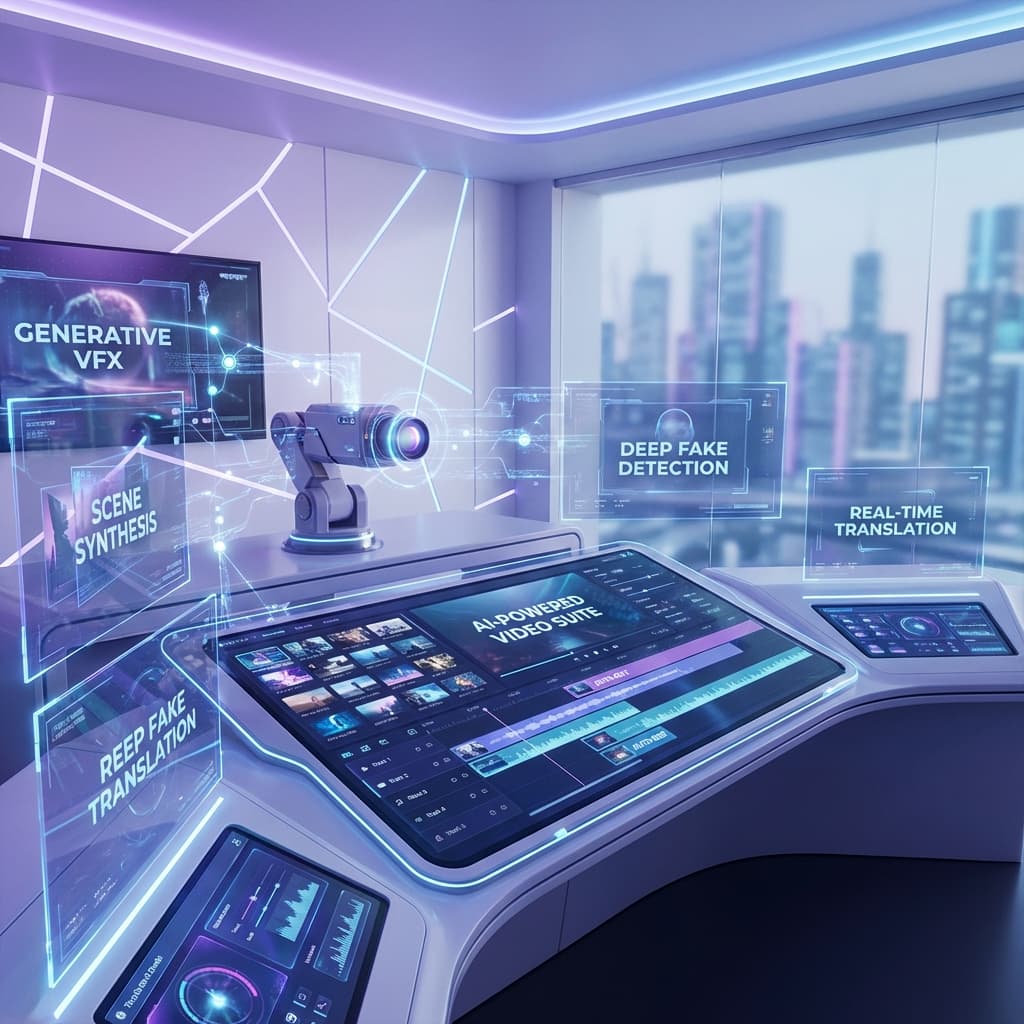 Interface de produção de vídeos com IA